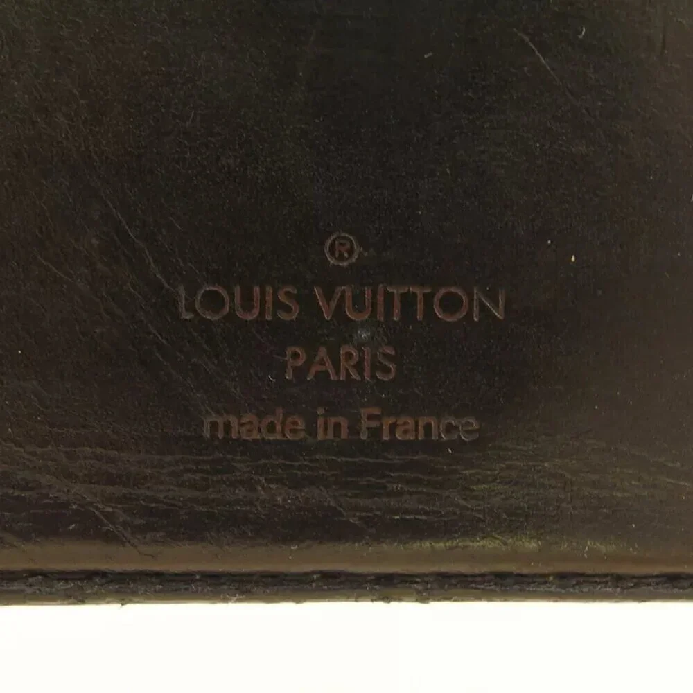 Louis Vuitton Two Folded Wallet Utah Uta Leather Authentic Used T19733 - Picture 5 of 10